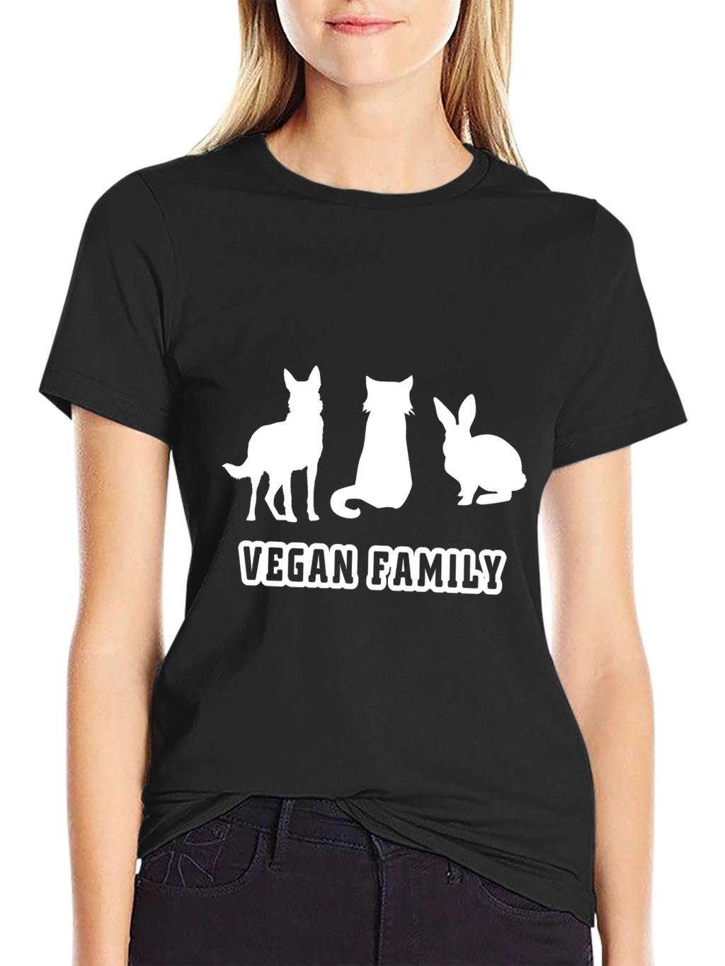 Vegan Family T-Shirt - Dog Cat Rabbit