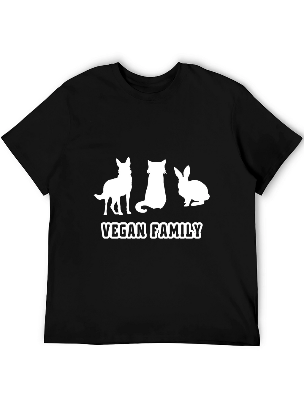 Vegan Family T-Shirt - Dog Cat Rabbit