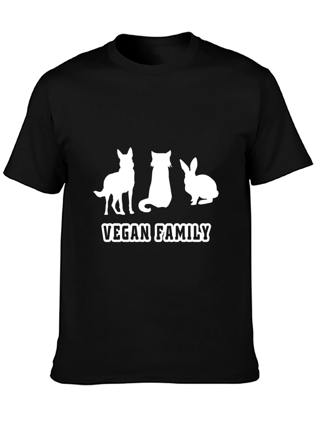 Vegan Family T-Shirt - Dog Cat Rabbit