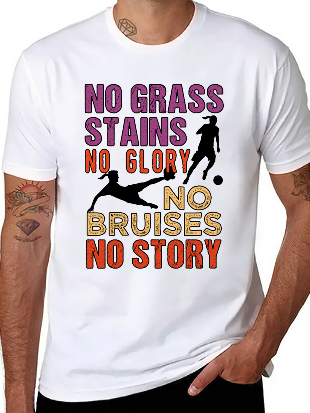 No Grass Stains No Glory Soccer T-Shirt