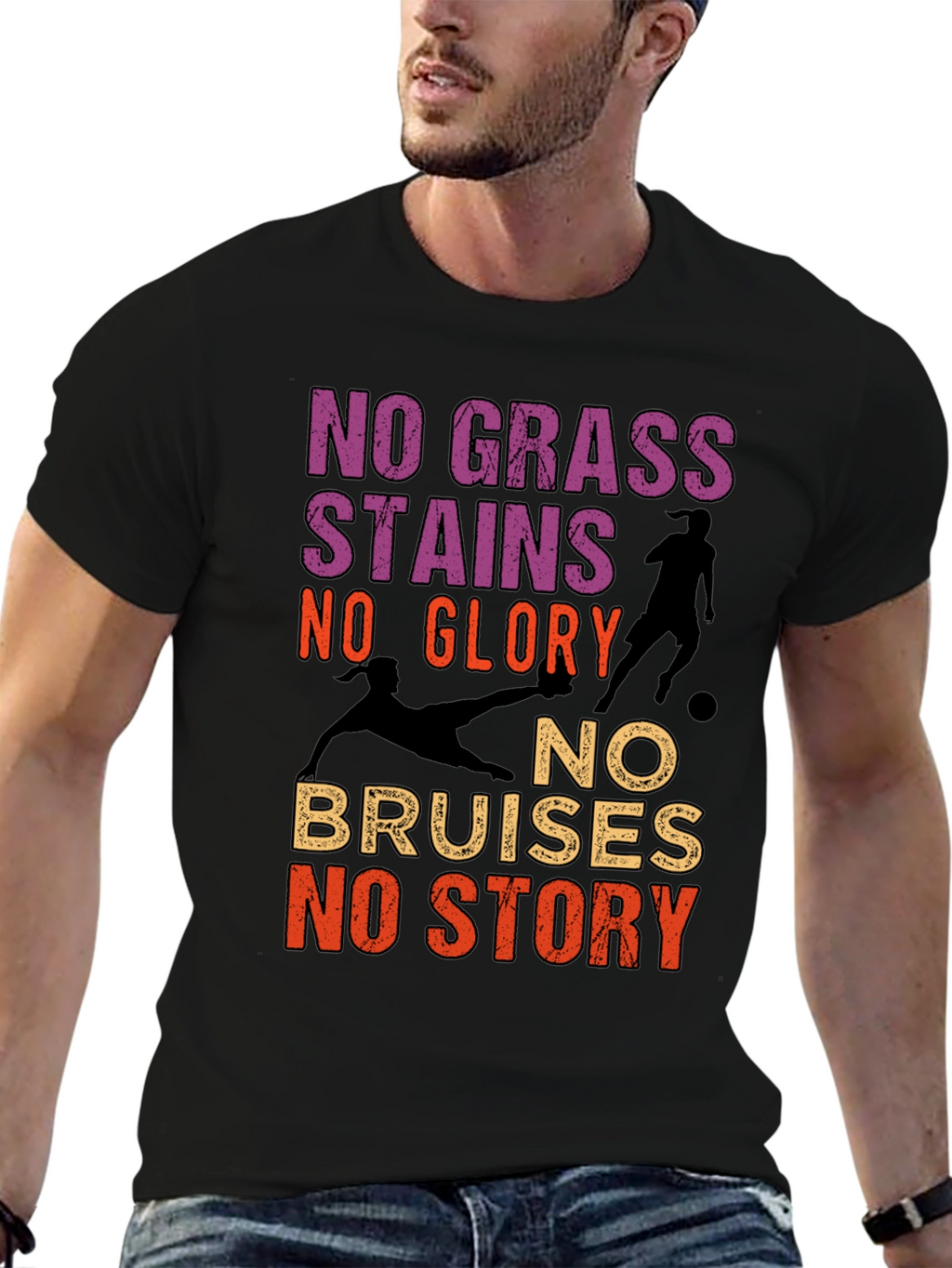 No Grass Stains No Glory Soccer T-Shirt