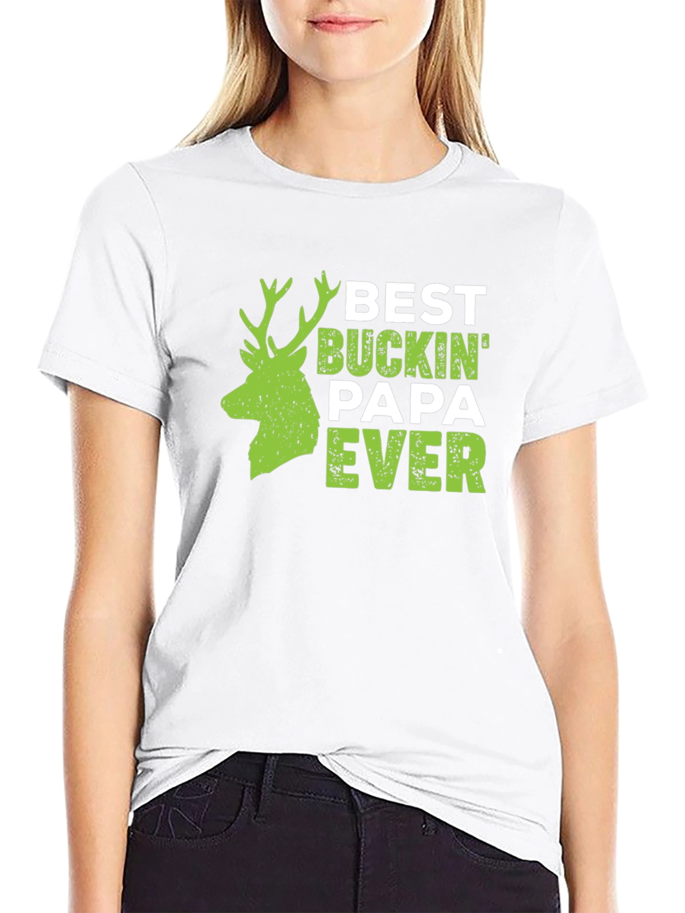Best Buckin Papa Ever Mens Graphic T-Shirt