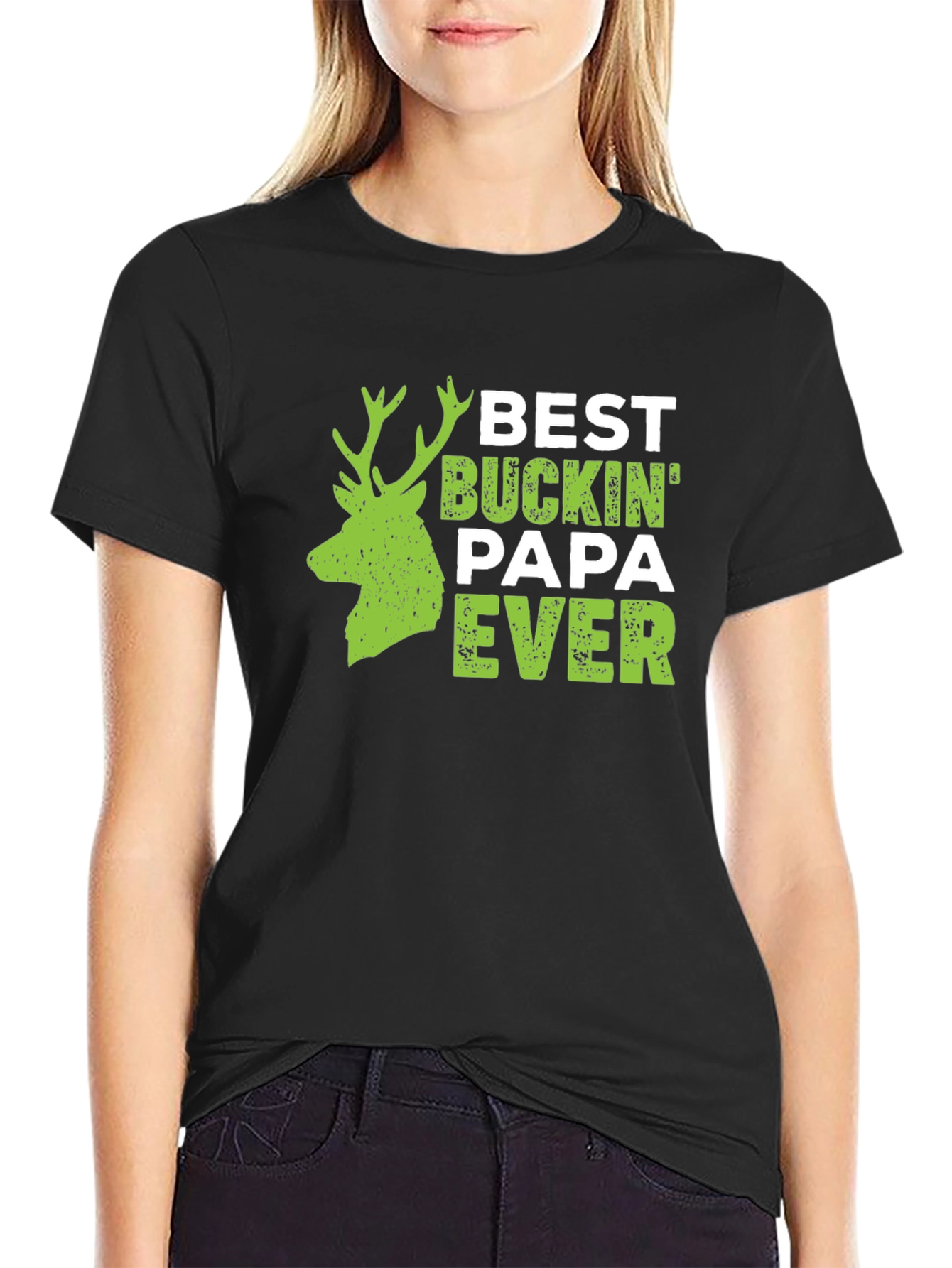 Best Buckin Papa Ever Mens Graphic T-Shirt
