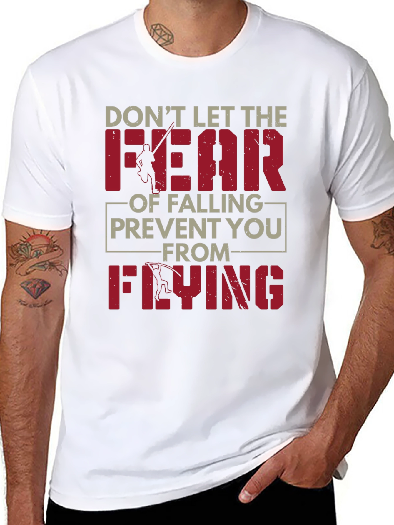 Fear of Falling Flying Black Graphic Tee