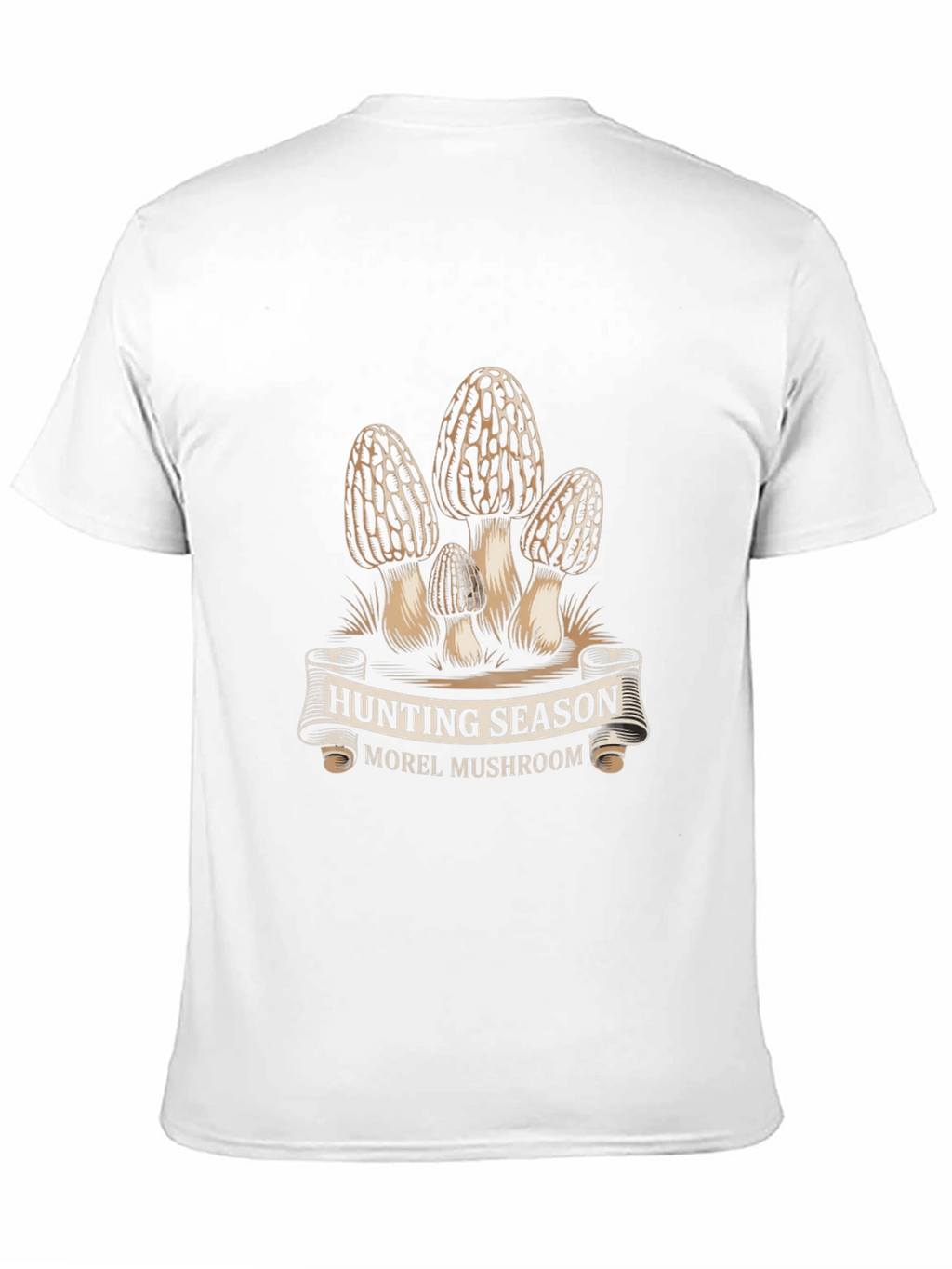 Hunting Season Morel Mushroom Black T-Shirt