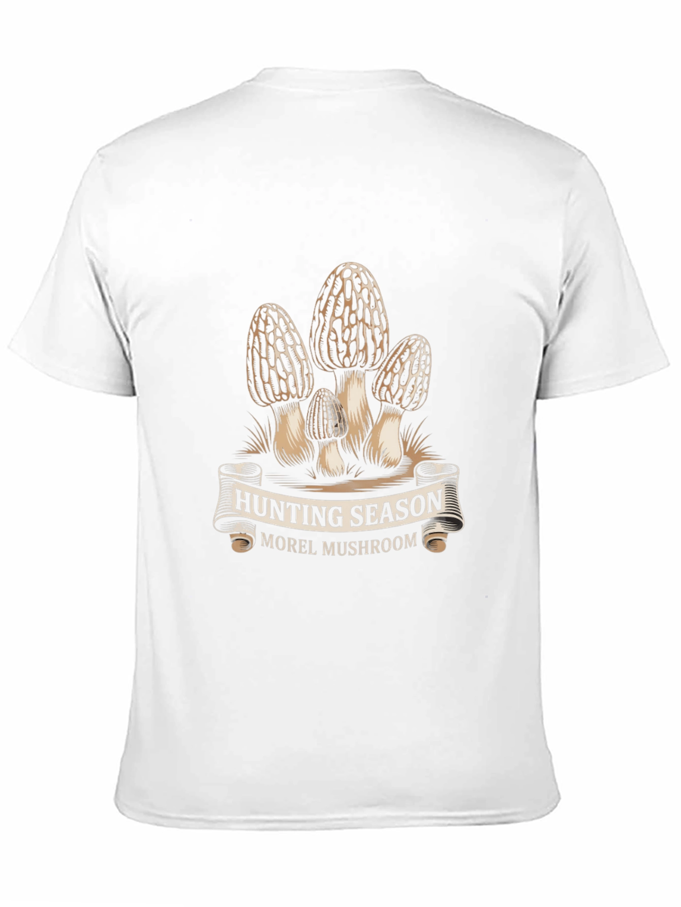 Hunting Season Morel Mushroom Black T-Shirt