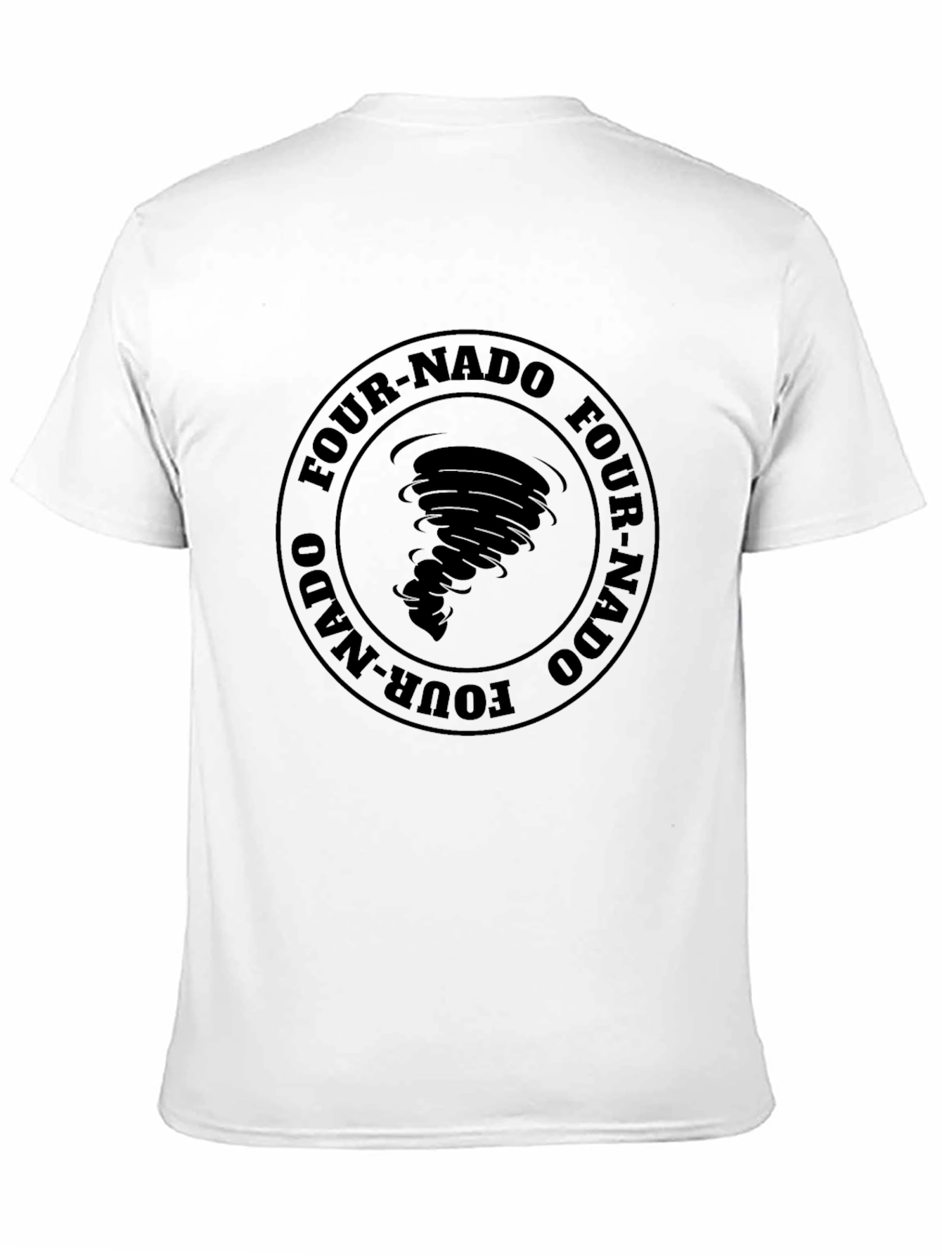 Four-Nado Black T-Shirt Tornado Graphic Novelty Tee
