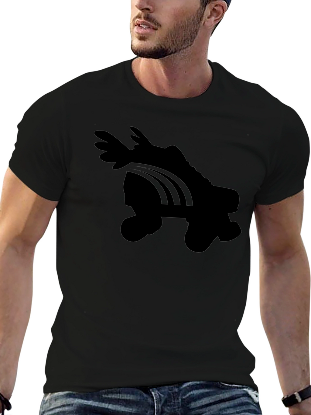 Roller Skate Graphic Tee - Black T-Shirt