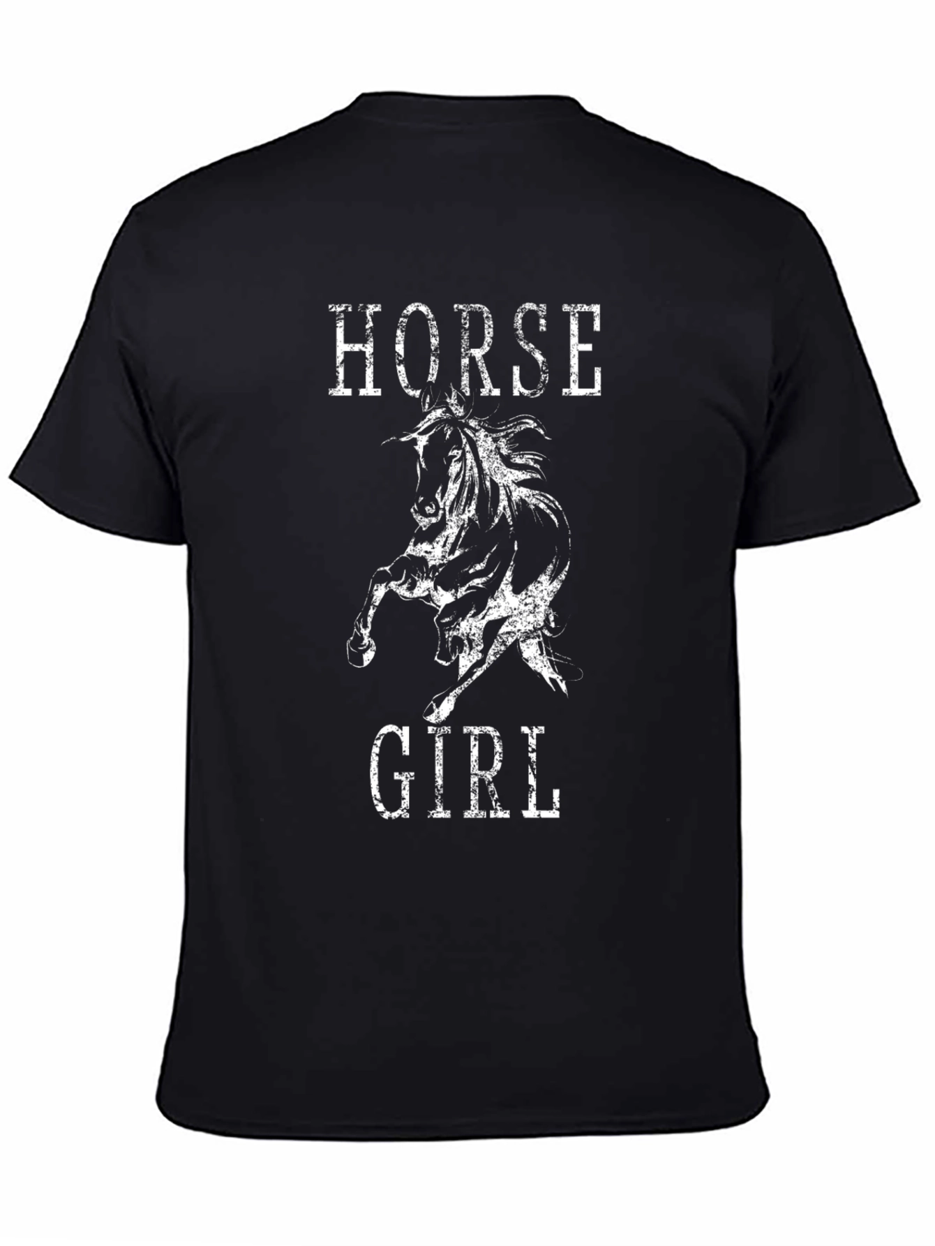 Horse Girl Graphic Tee - Black Cotton T-Shirt