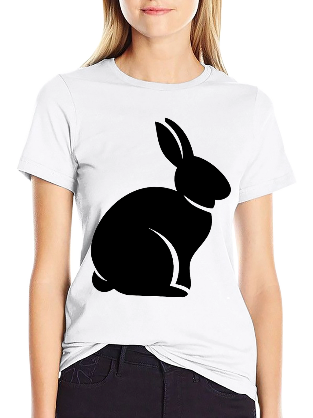Black Rabbit Graphic Tee - Casual Comfort