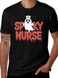 Spooky Nurse Graphic Tee - Halloween Apparel