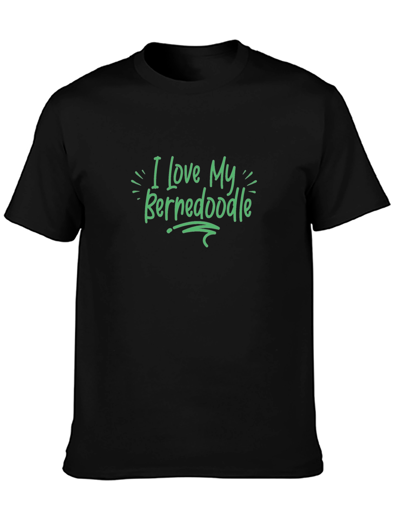 I Love My Bernedoodle Graphic Tee - Black