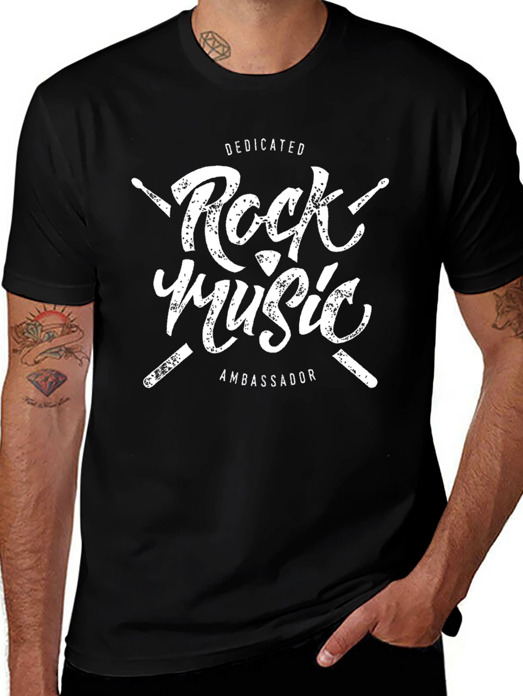 Rock Music Dedicated Ambassador Graphic T-Shirt