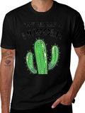 Not Really A Hugger Cactus T-Shirt - Black