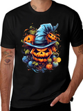 Halloween Pumpkin Witch Hat T-Shirt