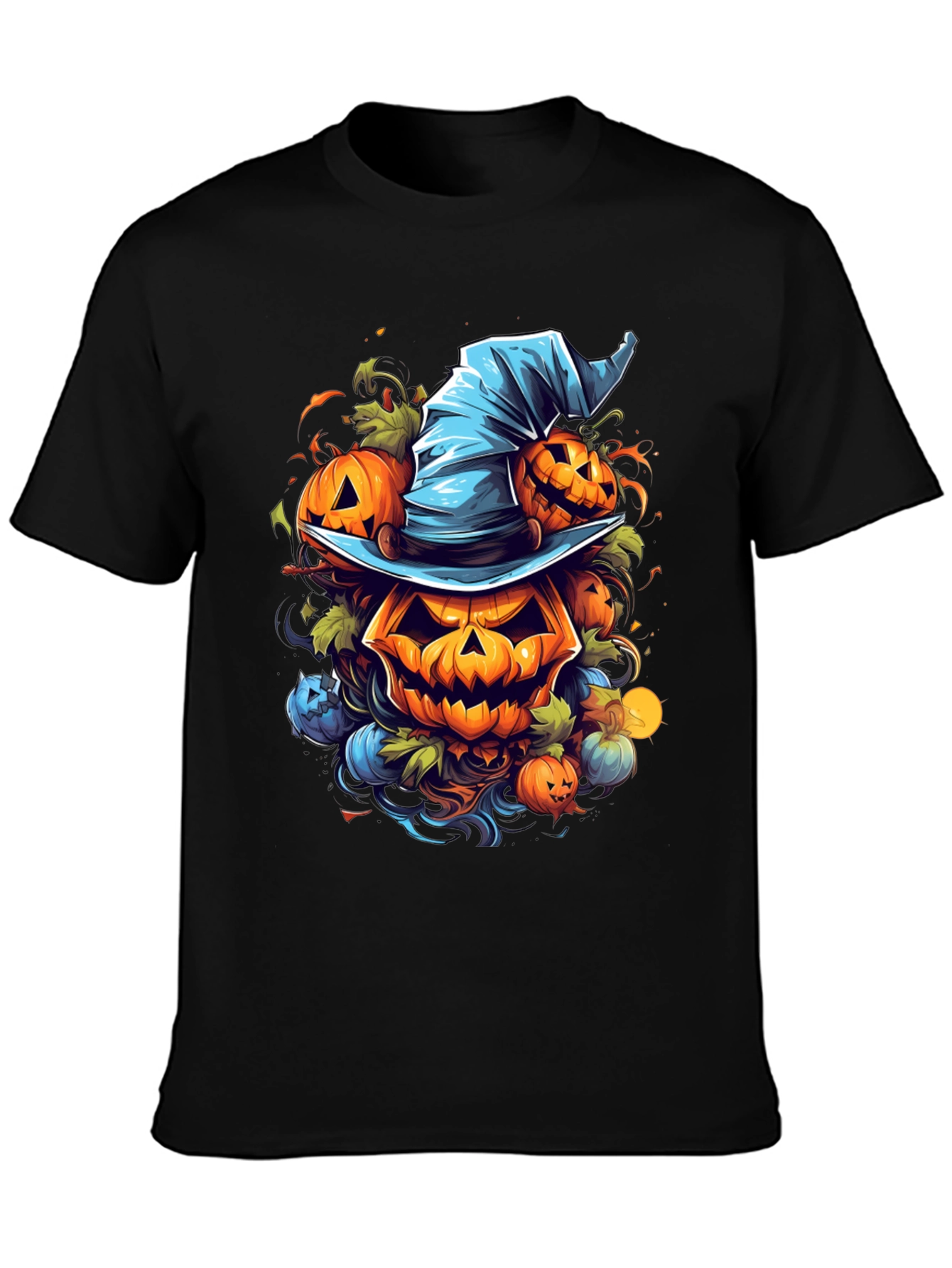 Halloween Pumpkin Witch Hat T-Shirt