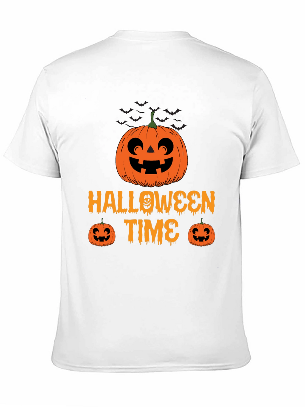 Halloween Time Black T-Shirt Pumpkin Graphic Tee