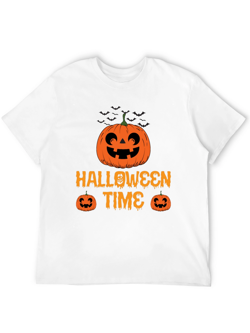 Halloween Time Black T-Shirt Pumpkin Graphic Tee