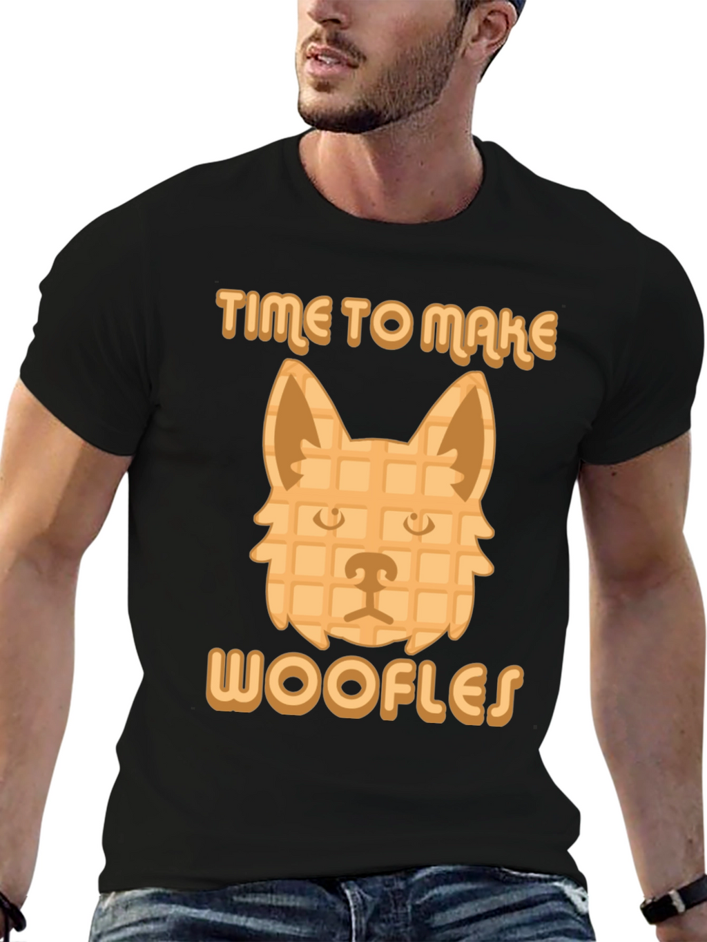 Time to Make Woofles Funny Dog Waffle T-Shirt