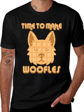 Time to Make Woofles Funny Dog Waffle T-Shirt