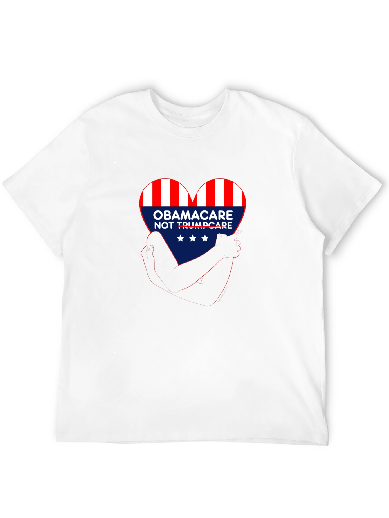 Obamacare NOT Trumpcare Heart Graphic T-Shirt
