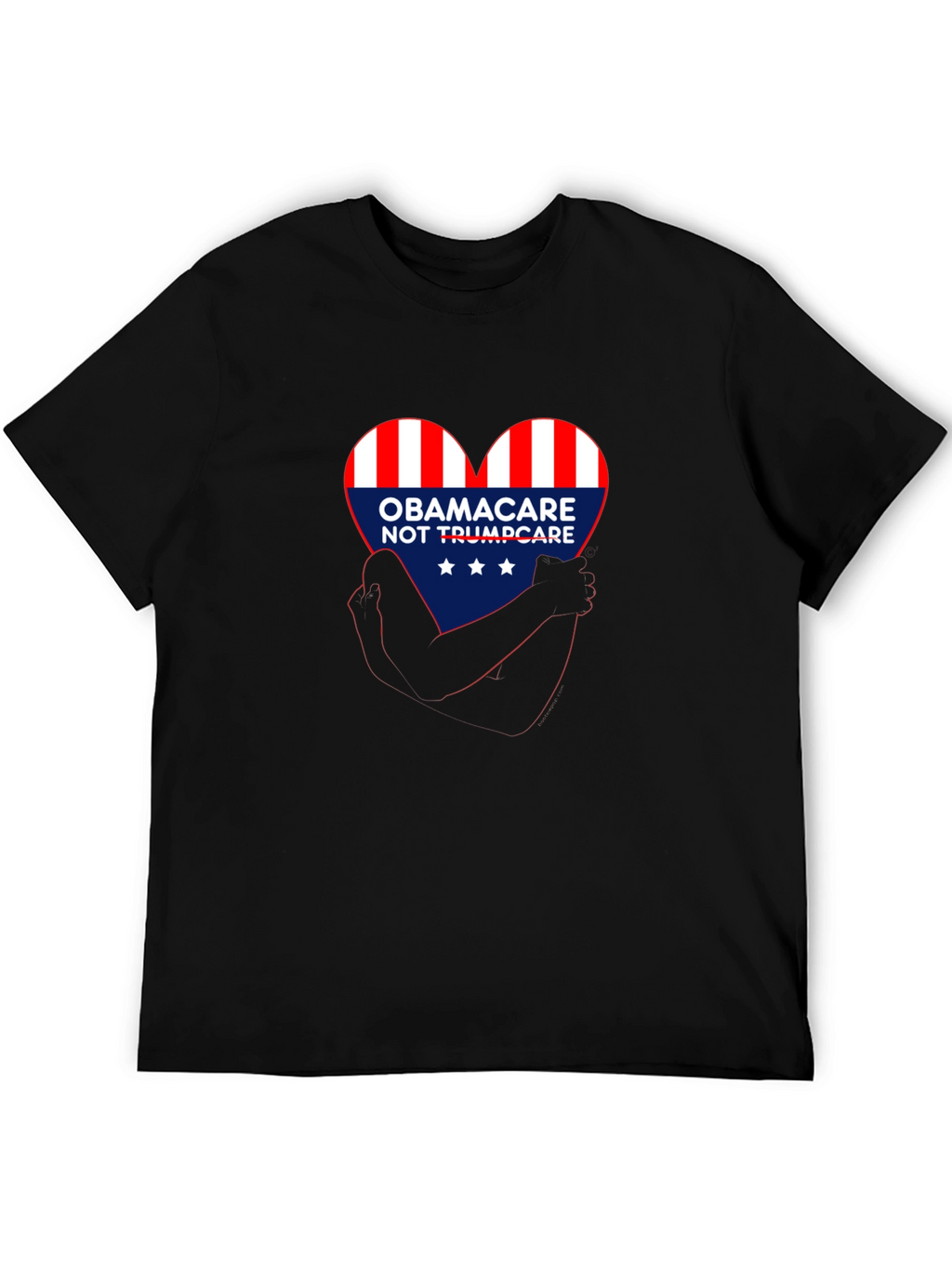 Obamacare NOT Trumpcare Heart Graphic T-Shirt