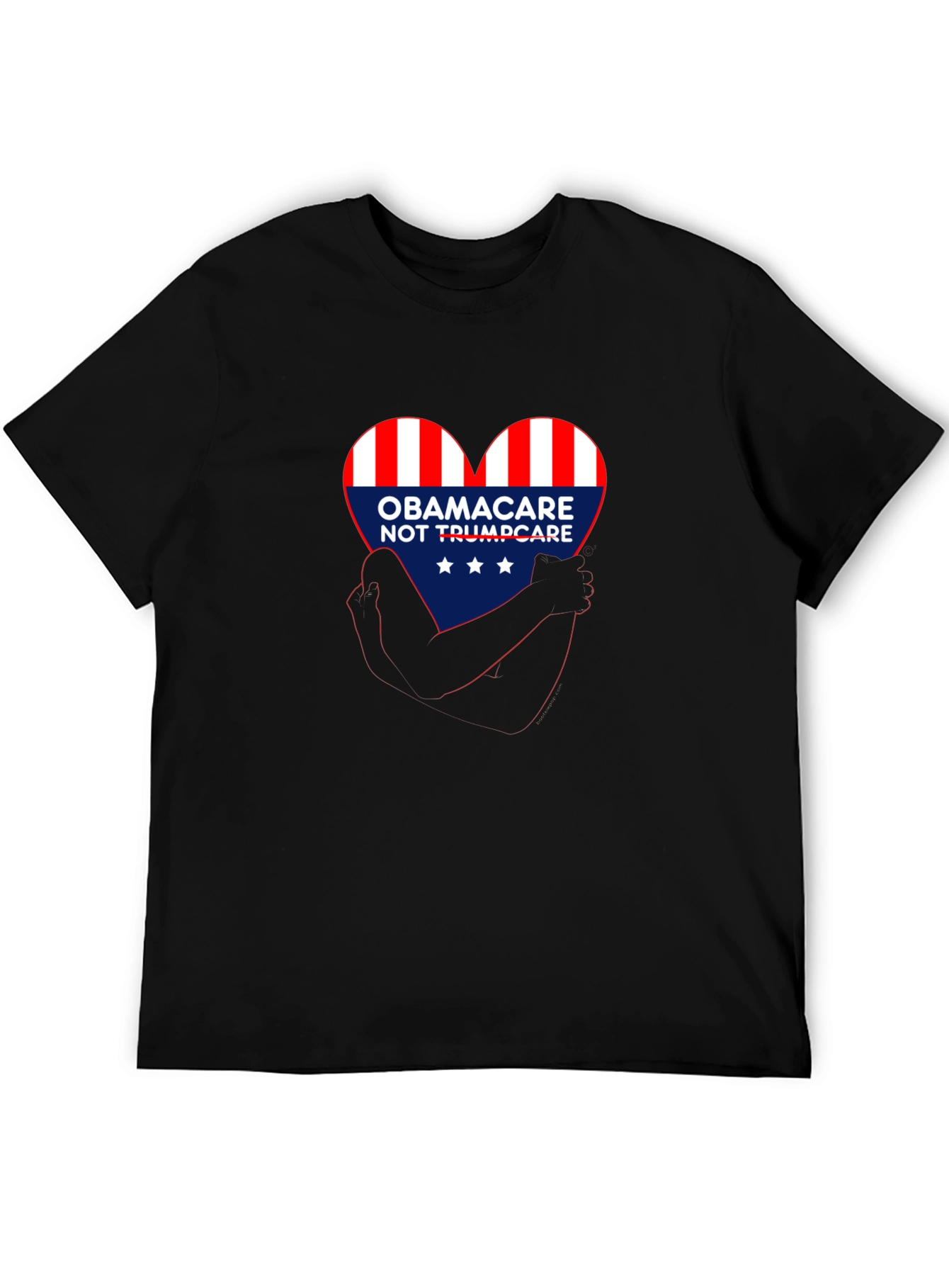 Obamacare NOT Trumpcare Heart Graphic T-Shirt