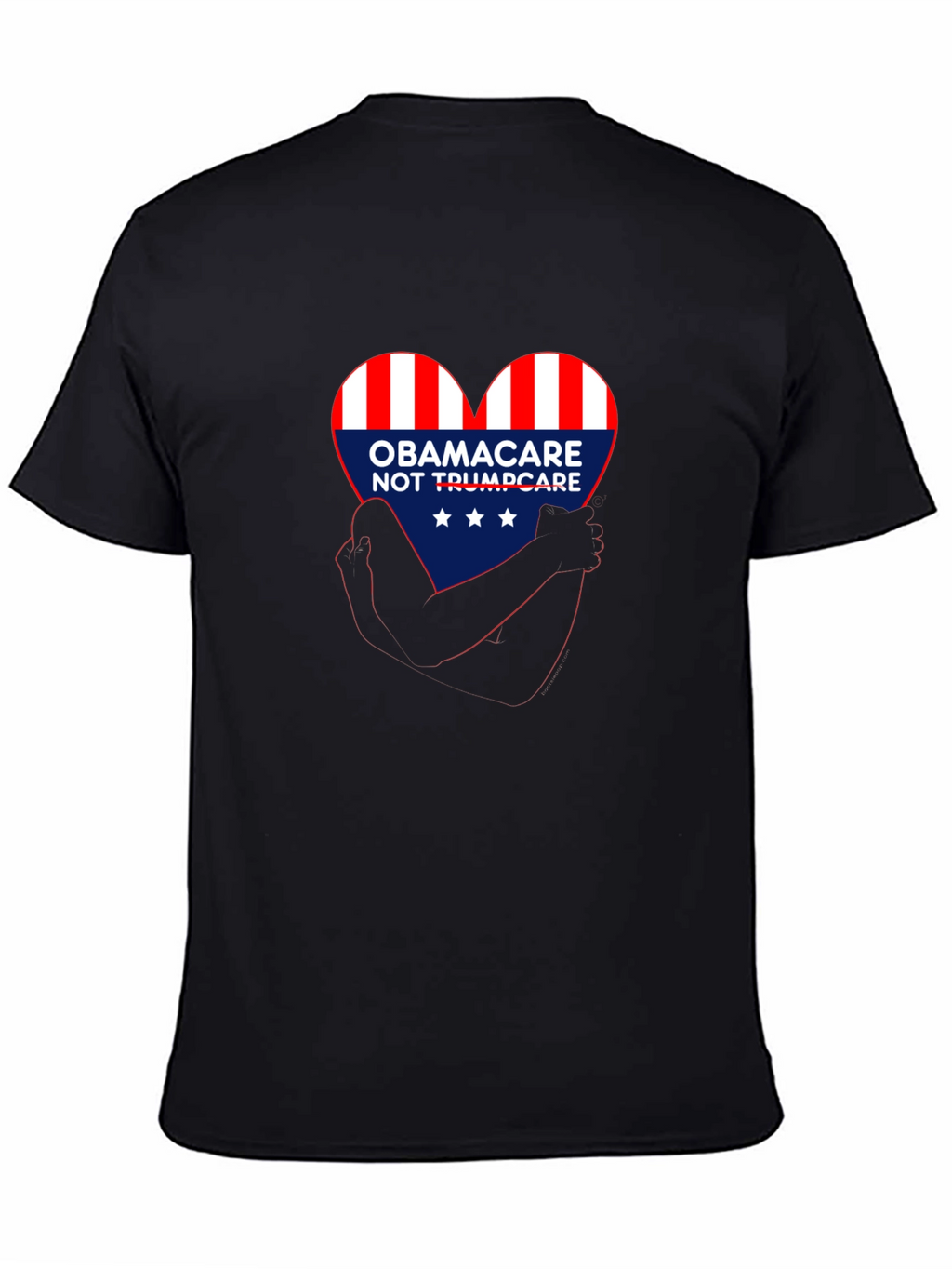 Obamacare NOT Trumpcare Heart Graphic T-Shirt