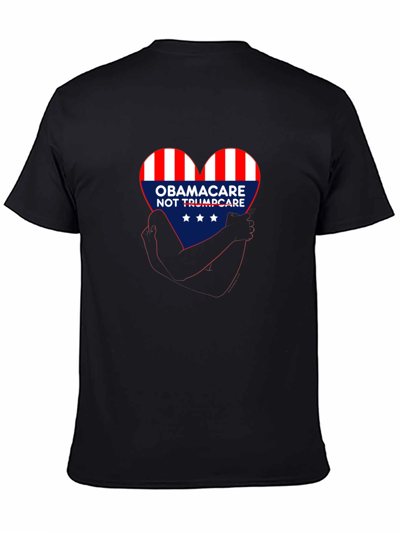 Obamacare NOT Trumpcare Heart Graphic T-Shirt