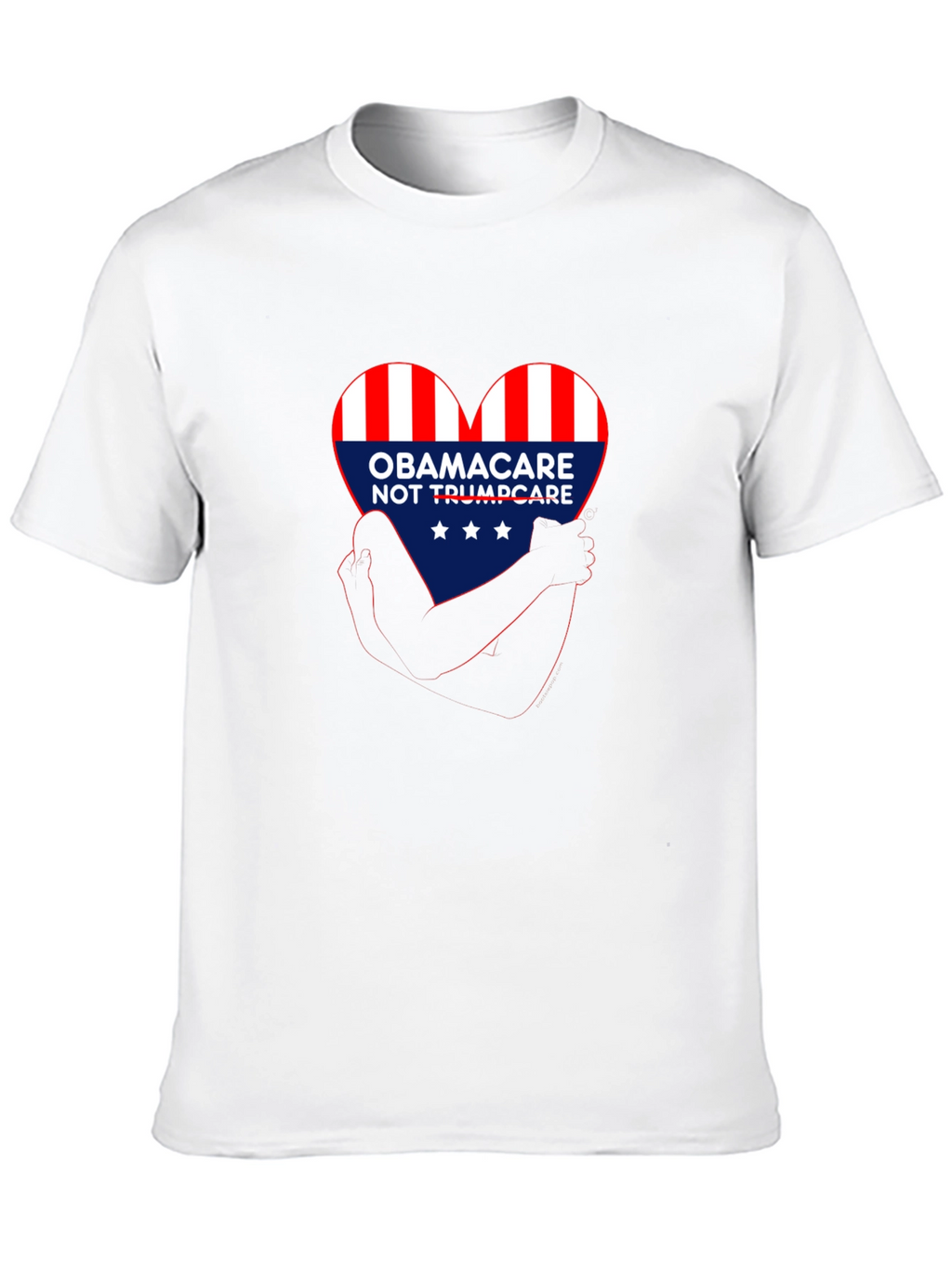 Obamacare NOT Trumpcare Heart Graphic T-Shirt
