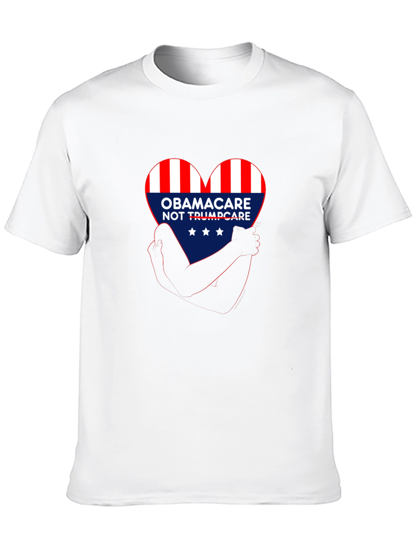 Obamacare NOT Trumpcare Heart Graphic T-Shirt