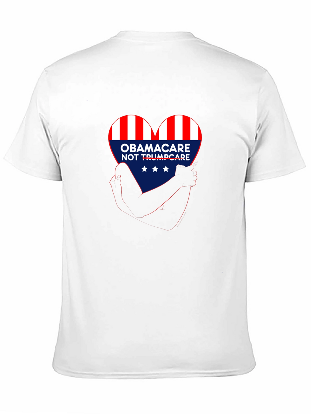 Obamacare NOT Trumpcare Heart Graphic T-Shirt
