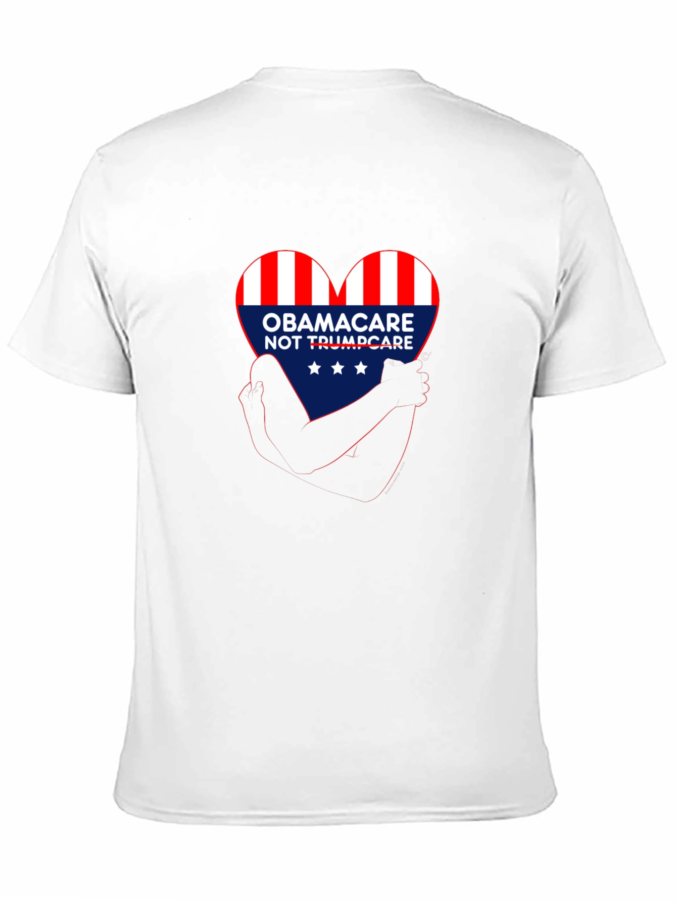 Obamacare NOT Trumpcare Heart Graphic T-Shirt