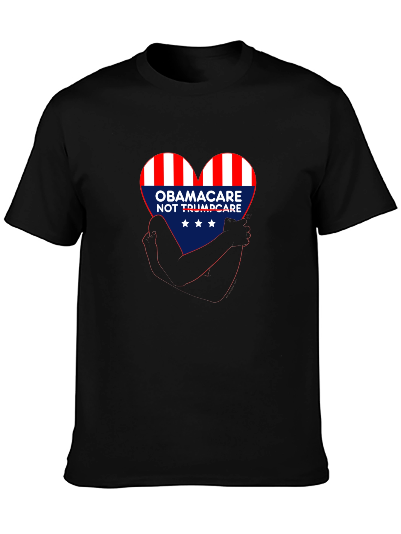Obamacare NOT Trumpcare Heart Graphic T-Shirt