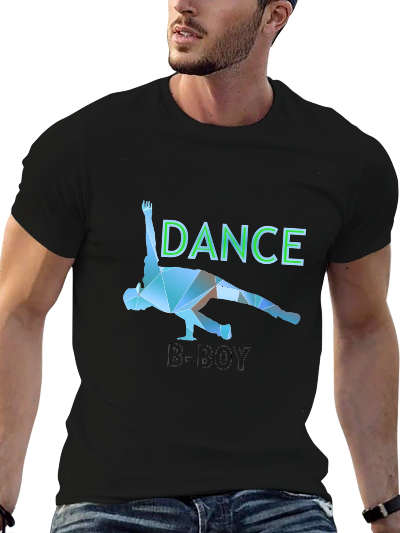 Dance B-Boy Graphic T-Shirt - Black