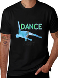 Dance B-Boy Graphic T-Shirt - Black
