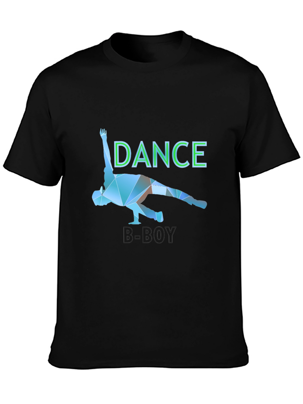 Dance B-Boy Graphic T-Shirt - Black
