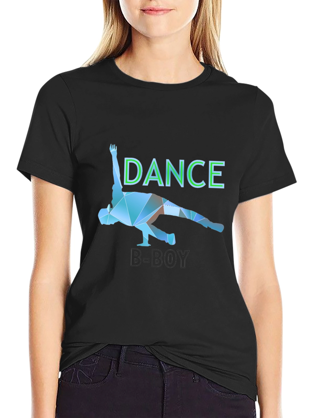 Dance B-Boy Graphic T-Shirt - Black
