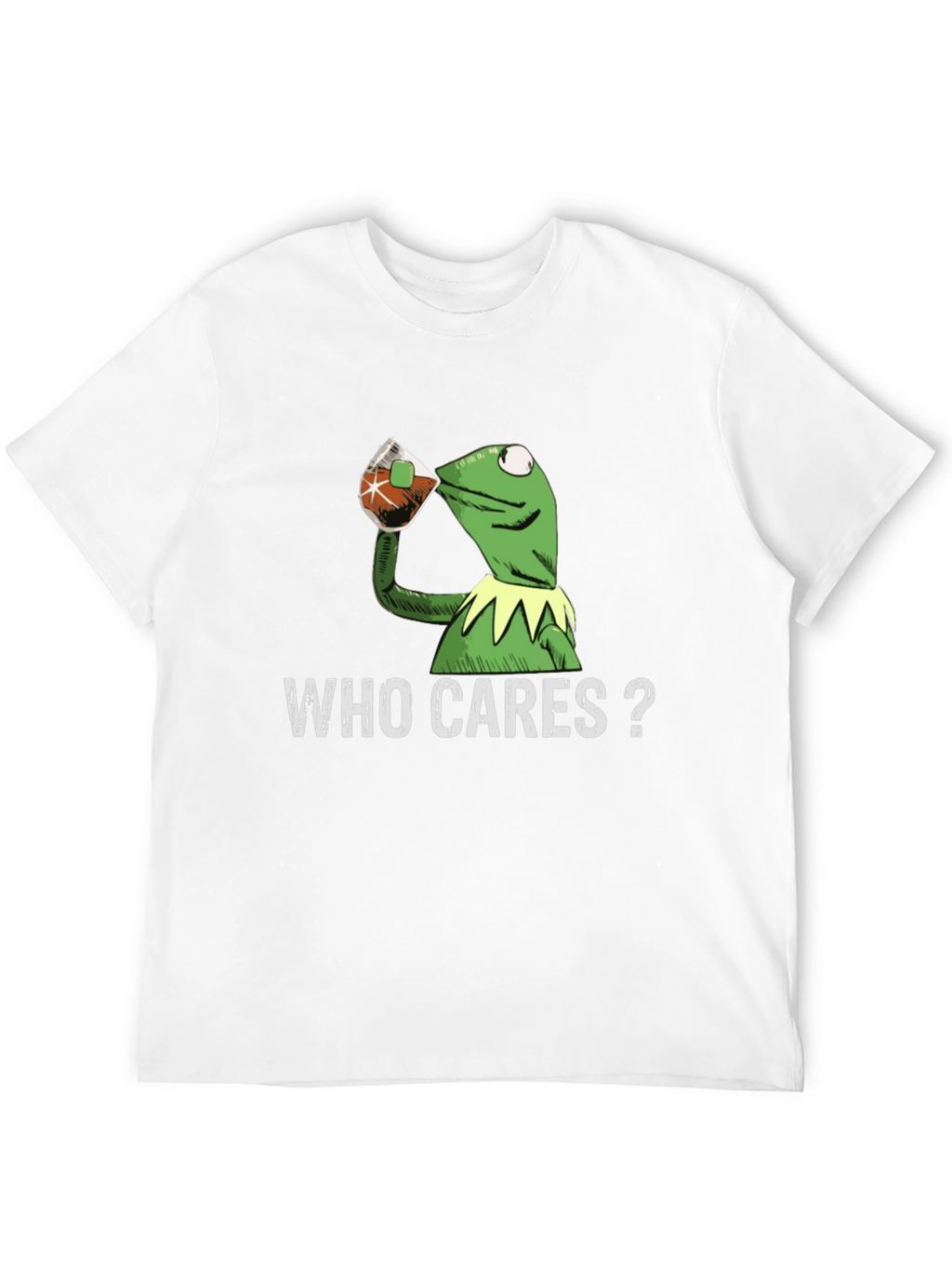 Kermit Sipping Tea Who Cares T-Shirt