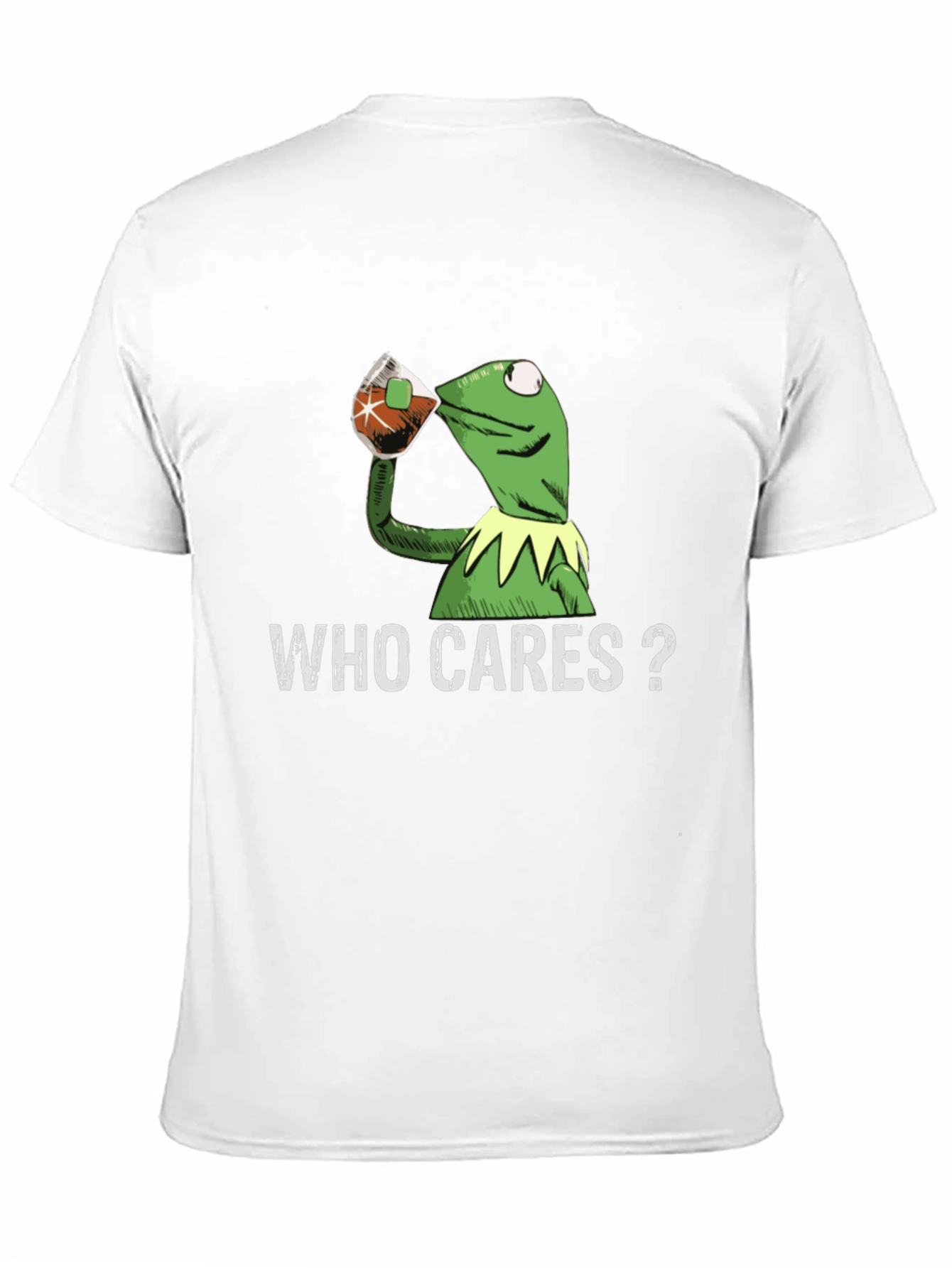 Kermit Sipping Tea Who Cares T-Shirt