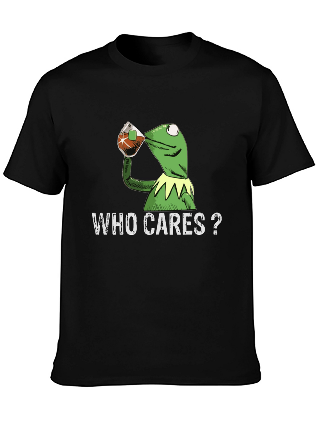Kermit Sipping Tea Who Cares T-Shirt