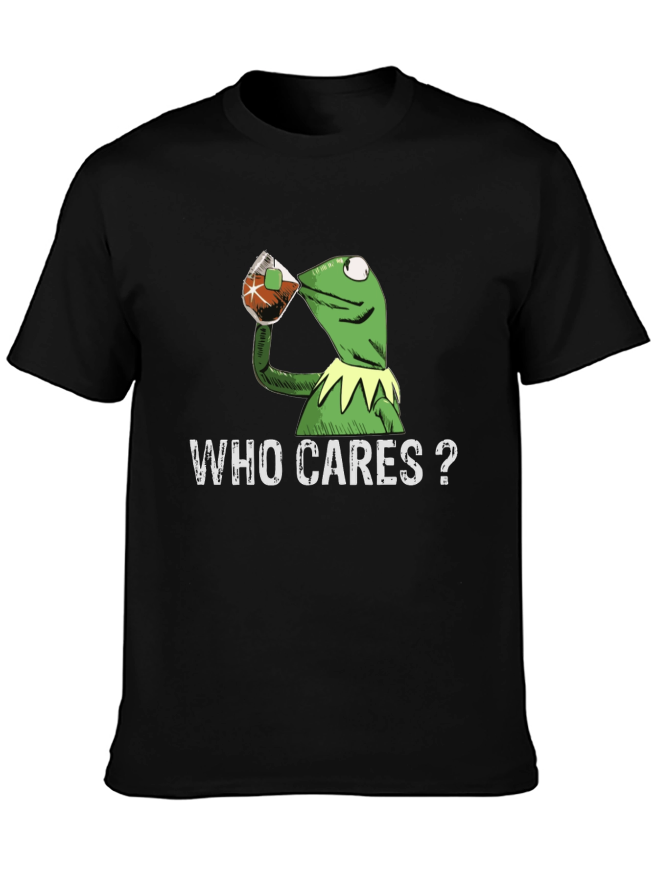 Kermit Sipping Tea Who Cares T-Shirt