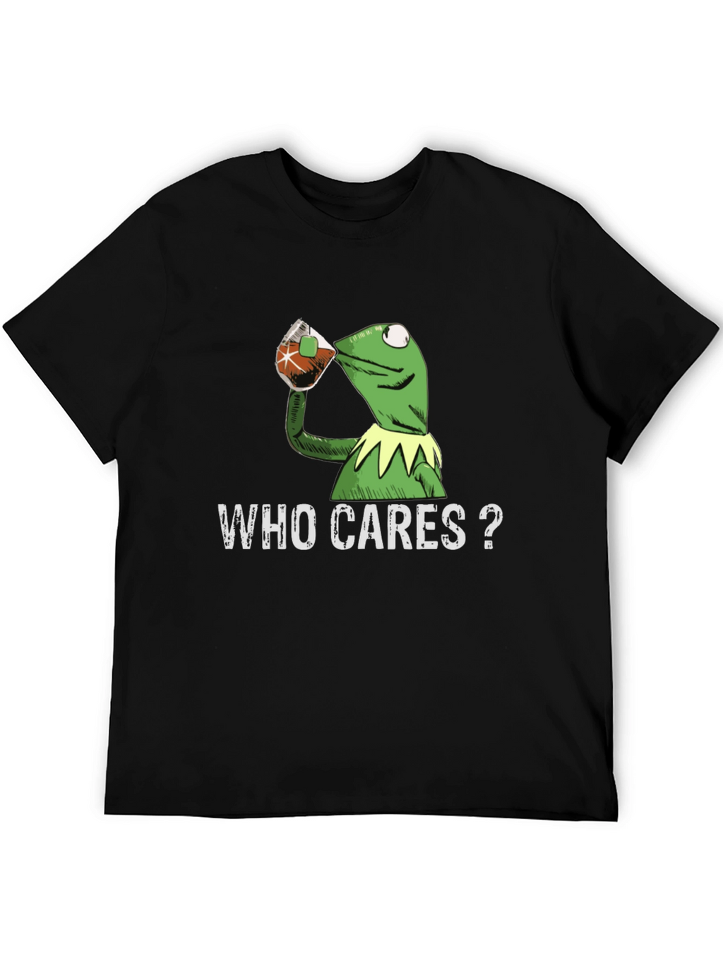 Kermit Sipping Tea Who Cares T-Shirt