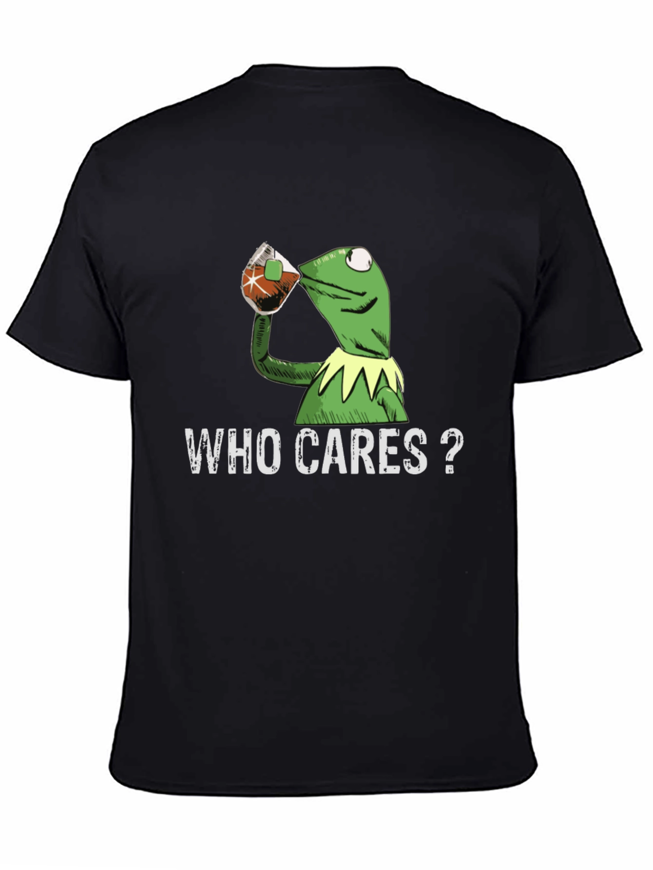 Kermit Sipping Tea Who Cares T-Shirt