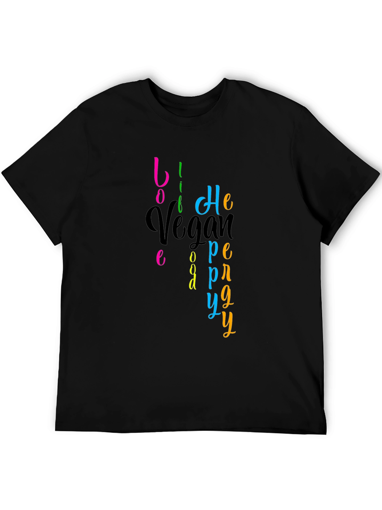 Vegan Happy T-Shirt - Live Vegan Be Happy