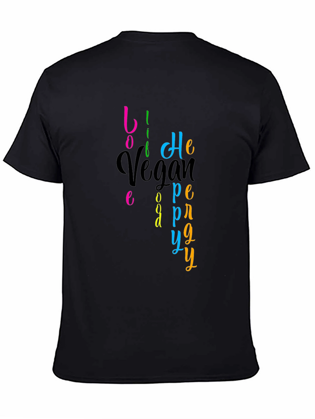 Vegan Happy T-Shirt - Live Vegan Be Happy