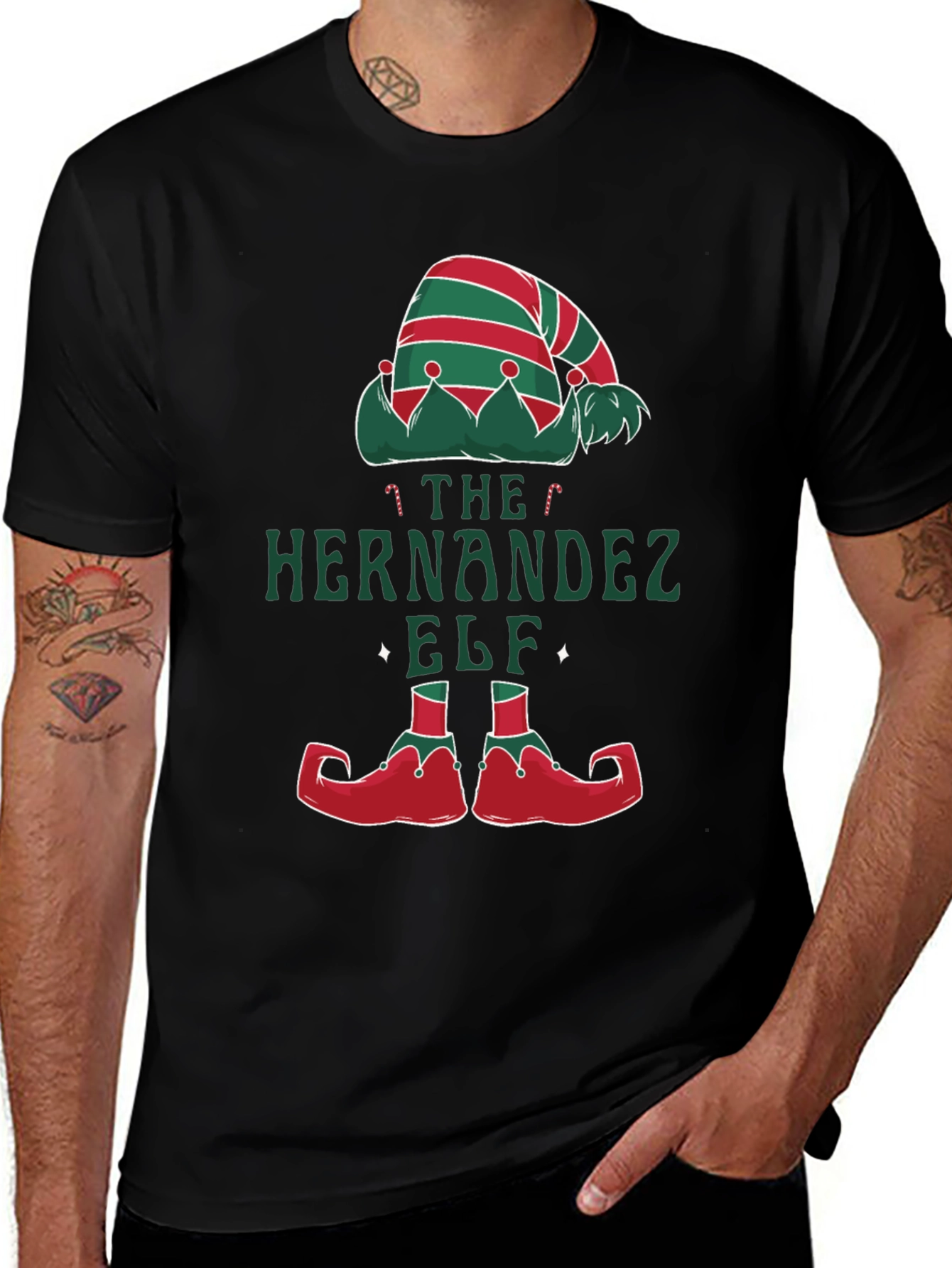 Hernandez Family Elf Matching Christmas Tee