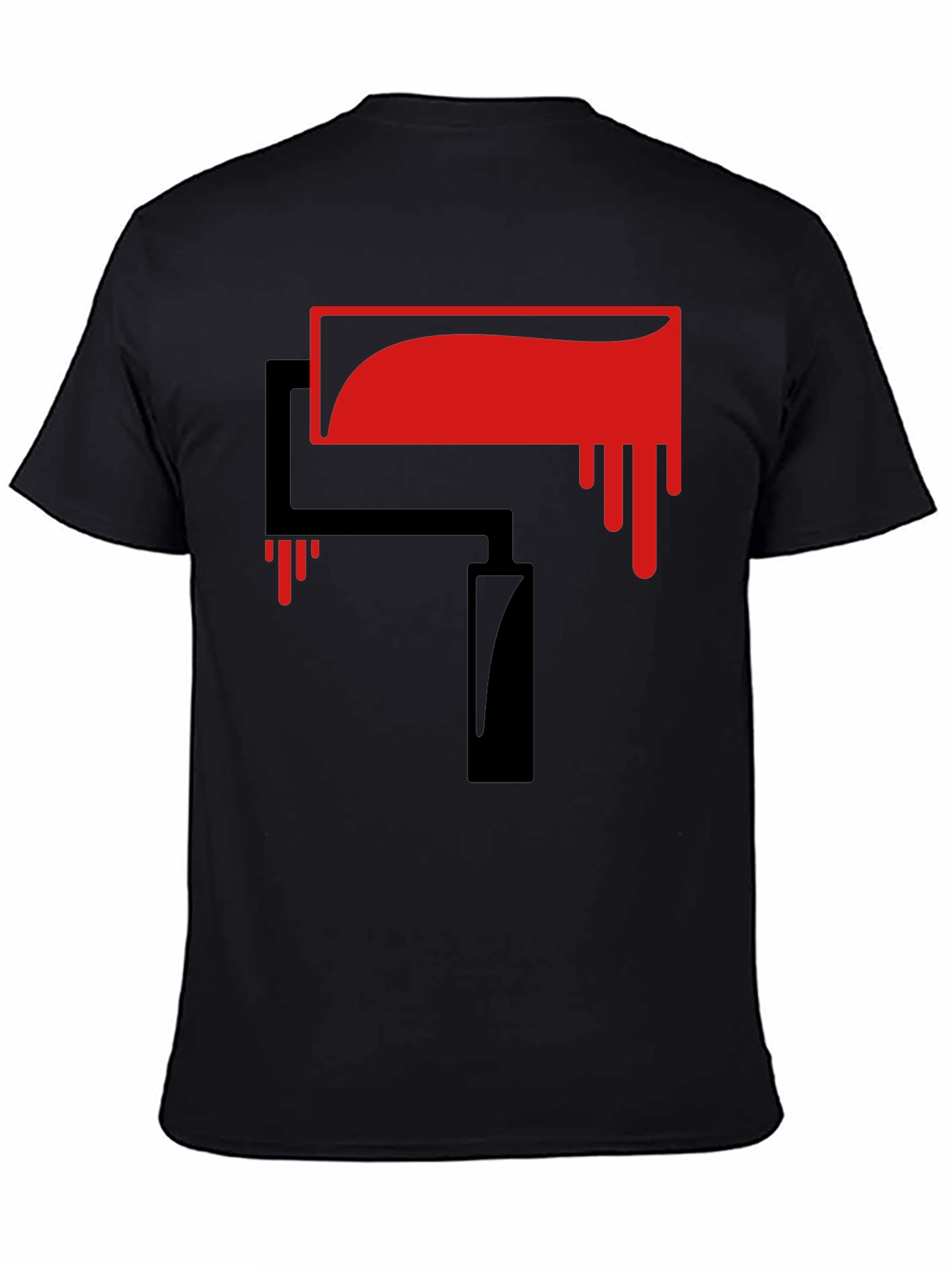 Paint Roller Graphic Tee - Black Cotton