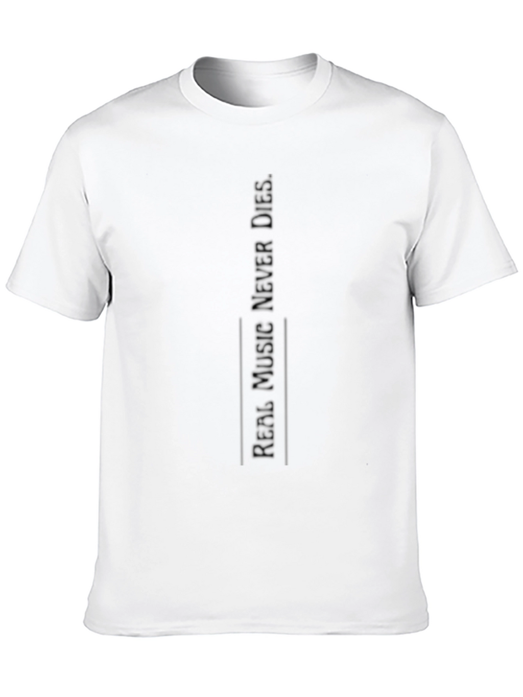 Real Music Never Dies Black T-Shirt