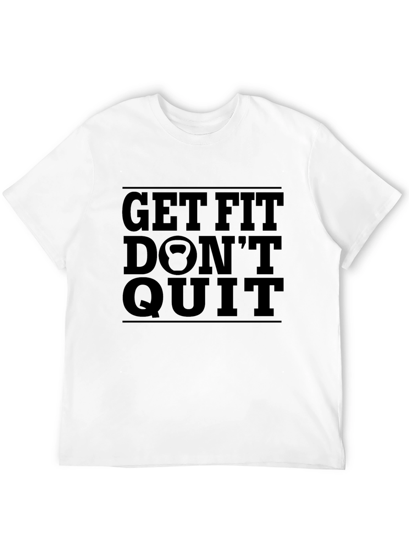 Get Fit Dont Quit Black T-Shirt Fitness Motivation